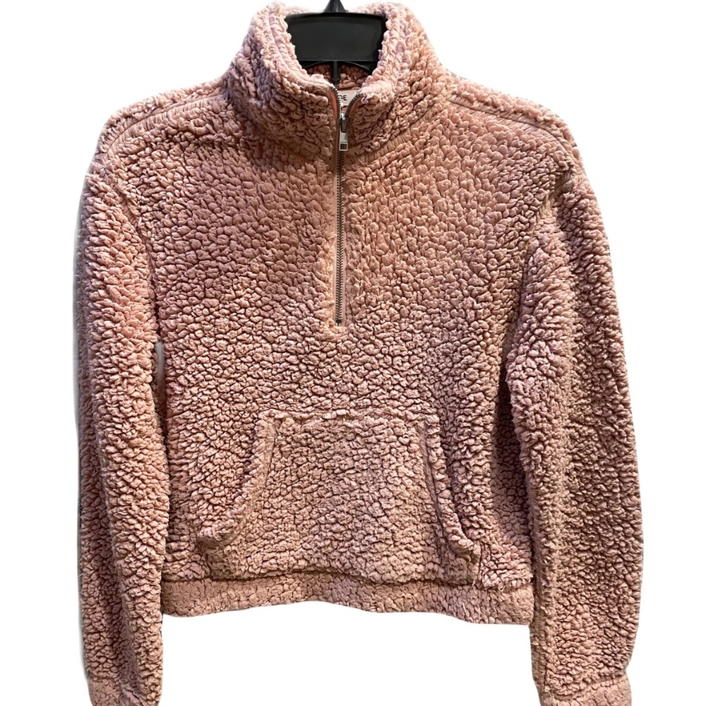 ❤️ GARAGE PINK SHERPA QUARTER ZIP JACKET SIZE SMALL